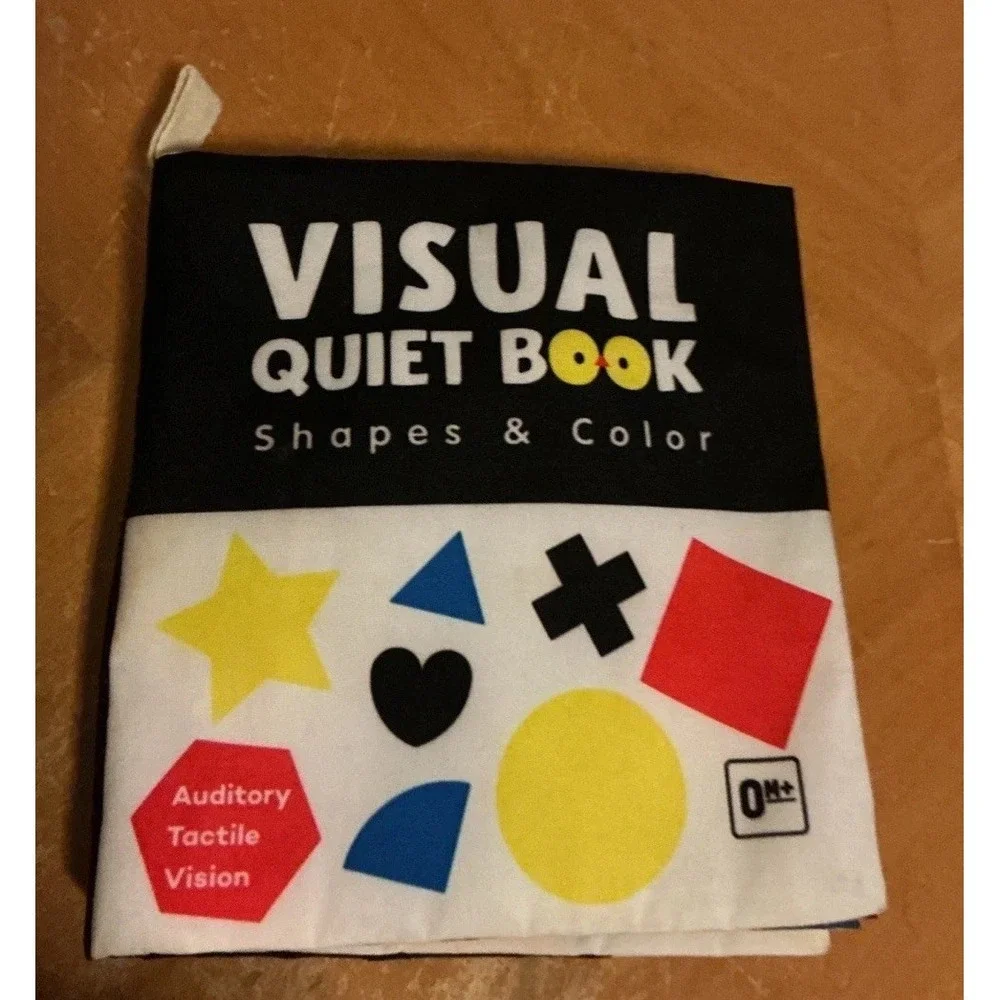 Baby Visual Quiet Book Shapes Colors High Contrast Sensory Learning Toy